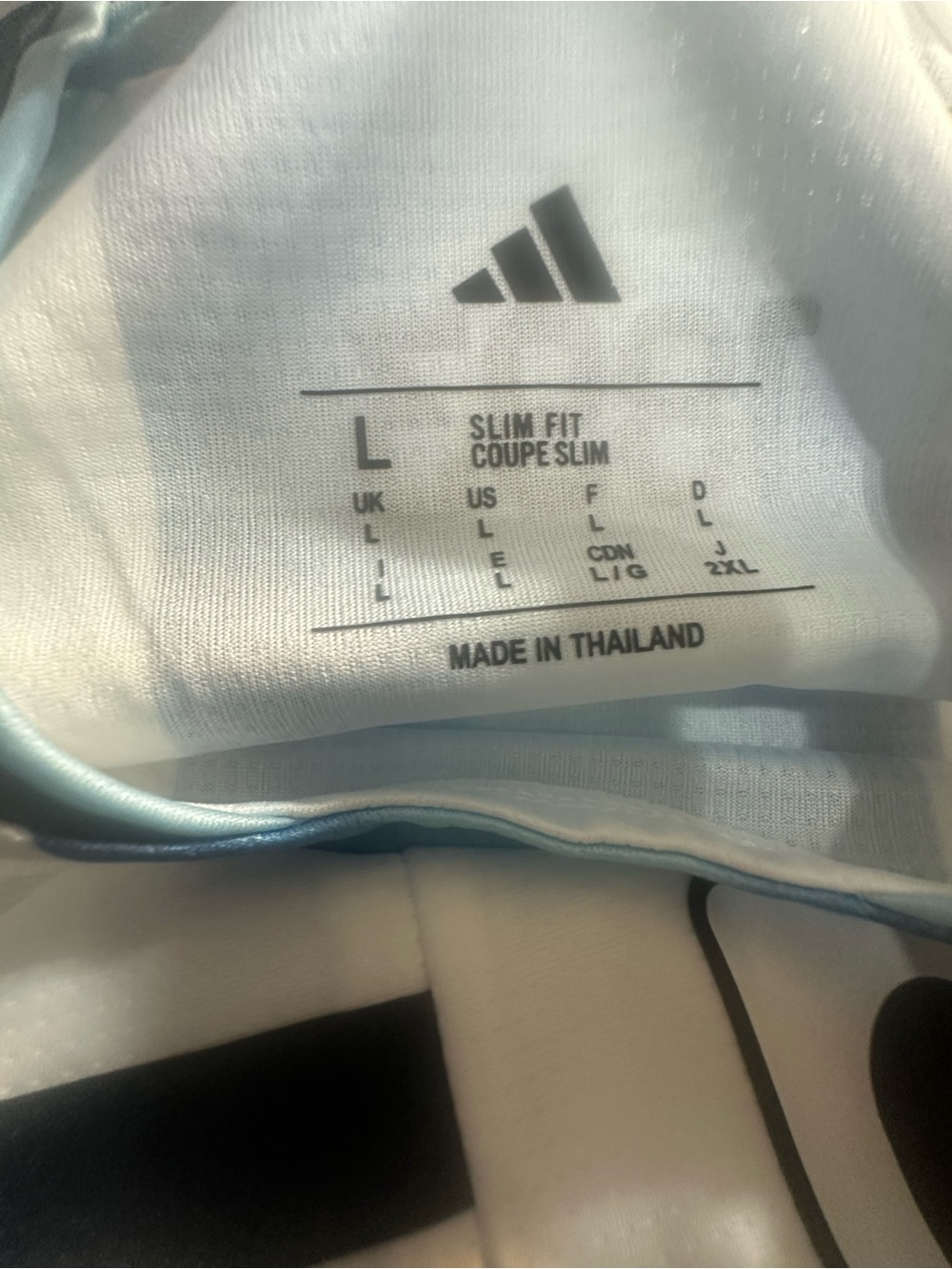 Adidas Messi Argentina #10 Home Soccer Jersey - White & Sky Blue - Picture 5 of 6